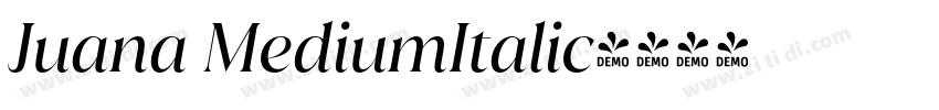 Juana MediumItalic字体转换